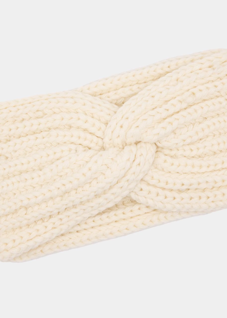 Ribbed knit headband - offwhite