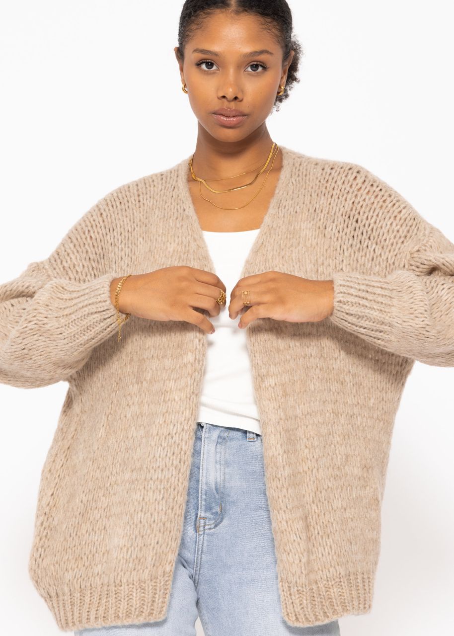 Oversize cardigan beige