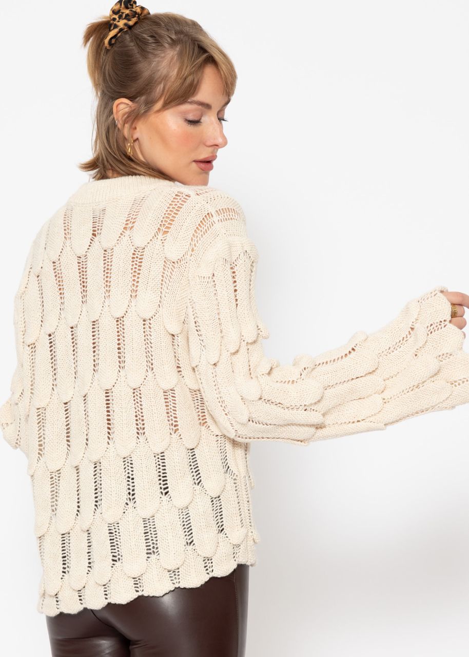 Jumper with pattern - beige