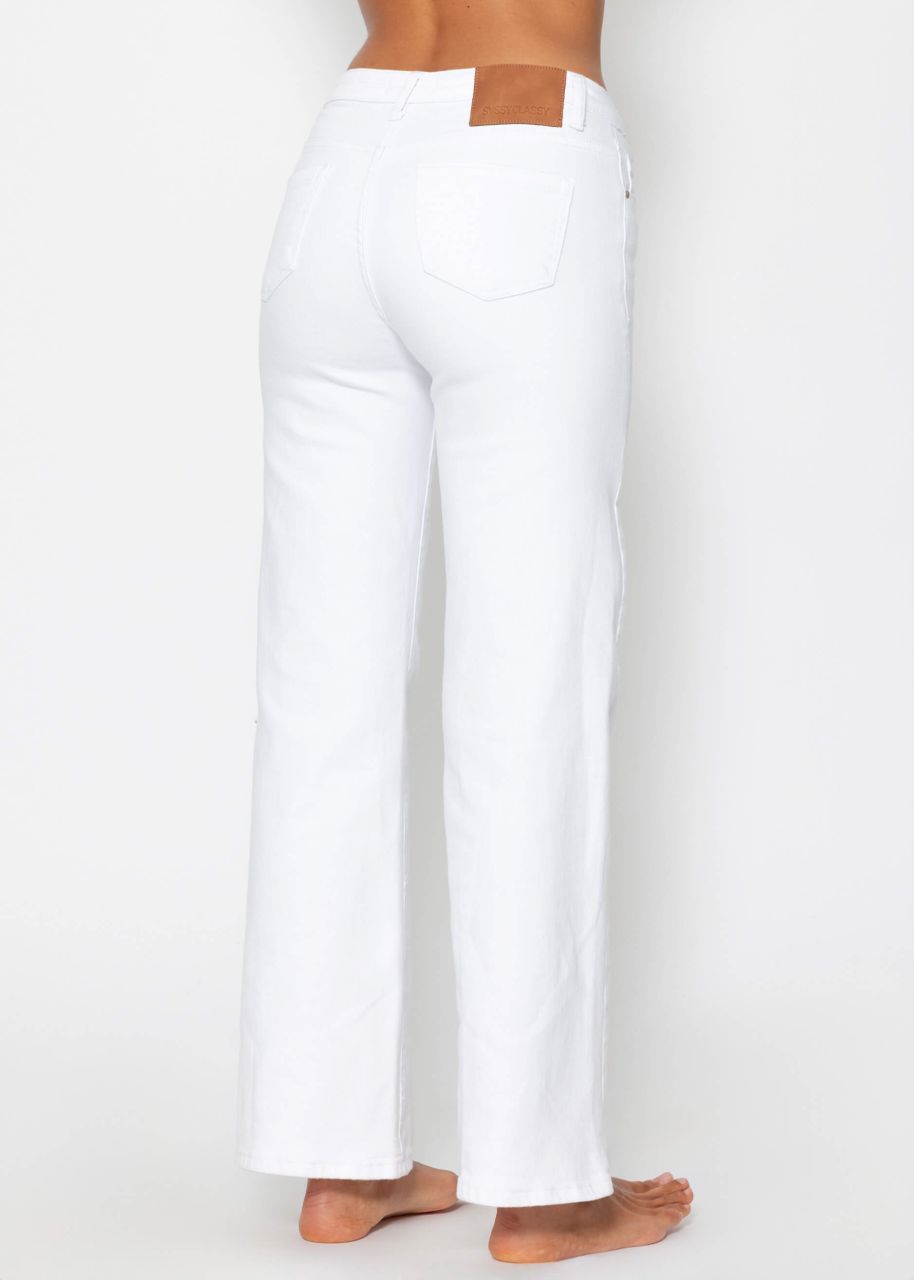 Flared jeans - white