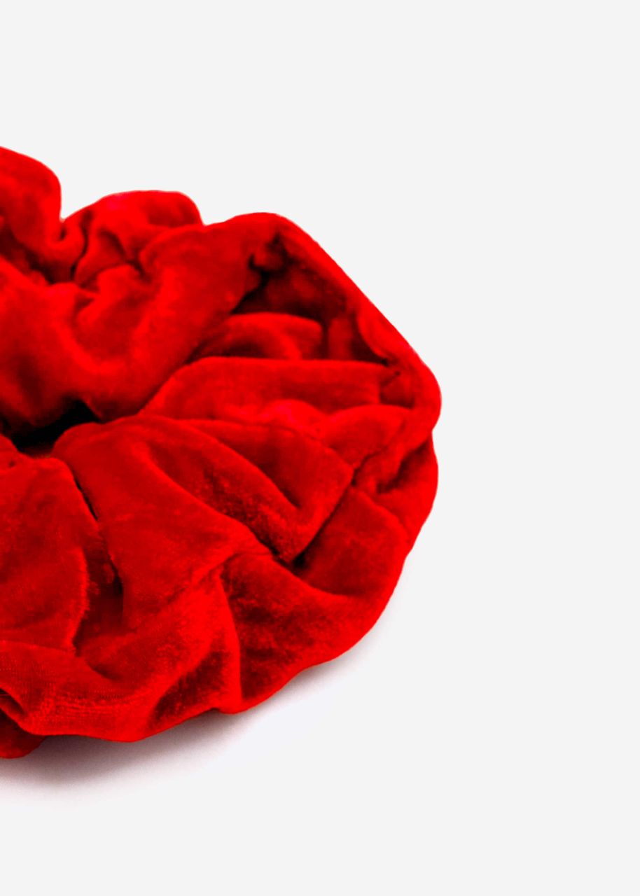 Velvet scrunchie, red