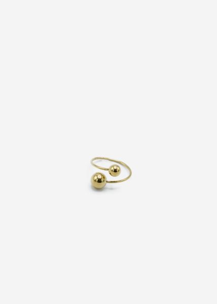 Ring with beads - gold