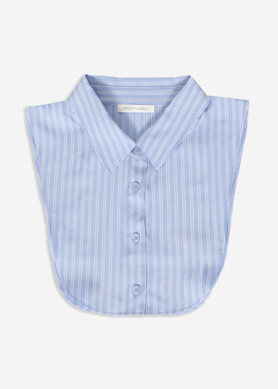 Blouse insert, striped - blue