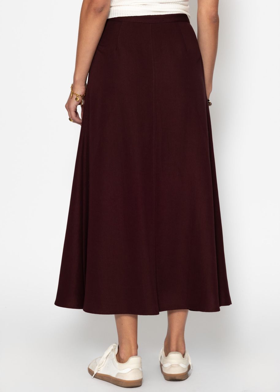 Casual maxi skirt - burgundy