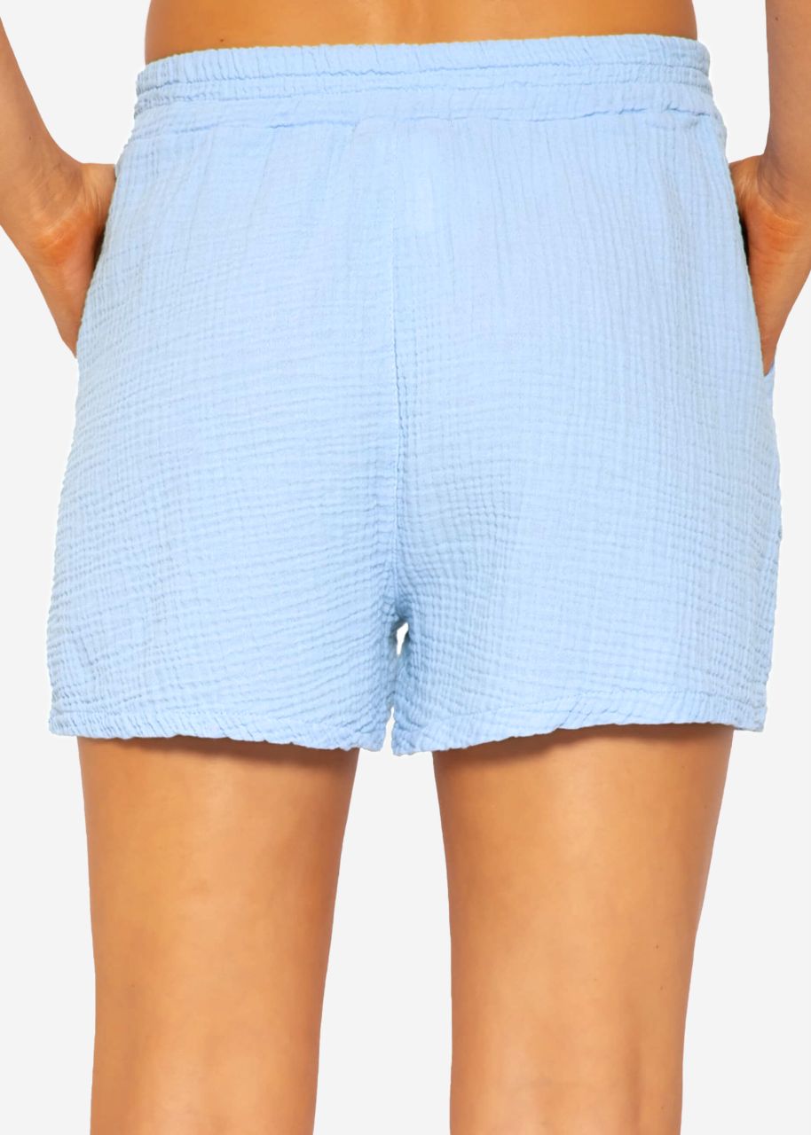 Muslin shorts, light blue