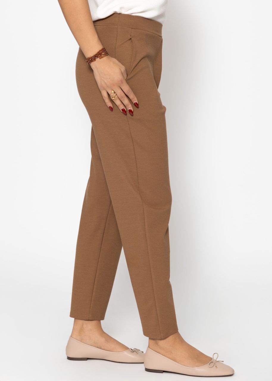 Jersey chinos - brown