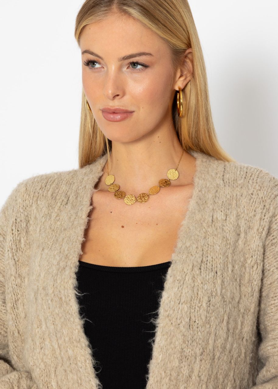 Jessica Haller Oversize cardigan with structure - beige