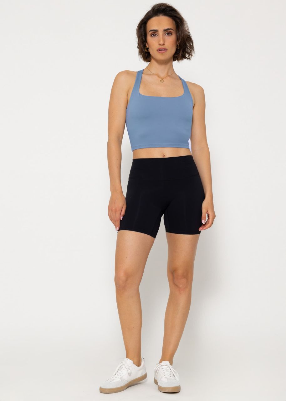 Short sports leggings - black
