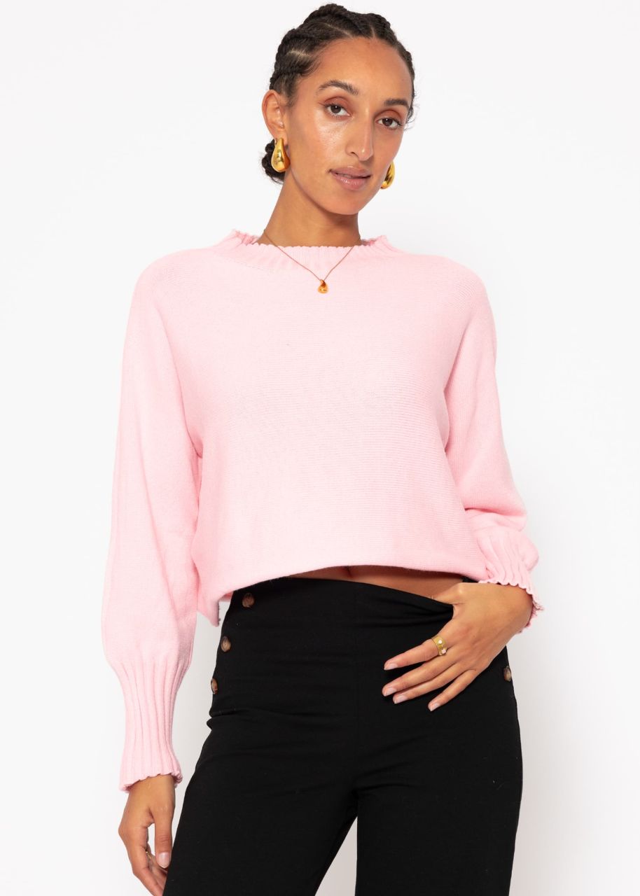 Casual crop jumper - pink