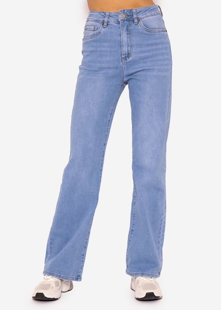 Jeans with wide leg, light blue