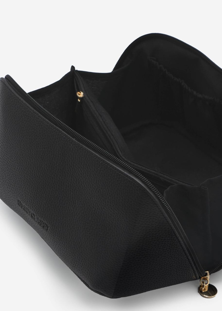 Functional cosmetic bag - black
