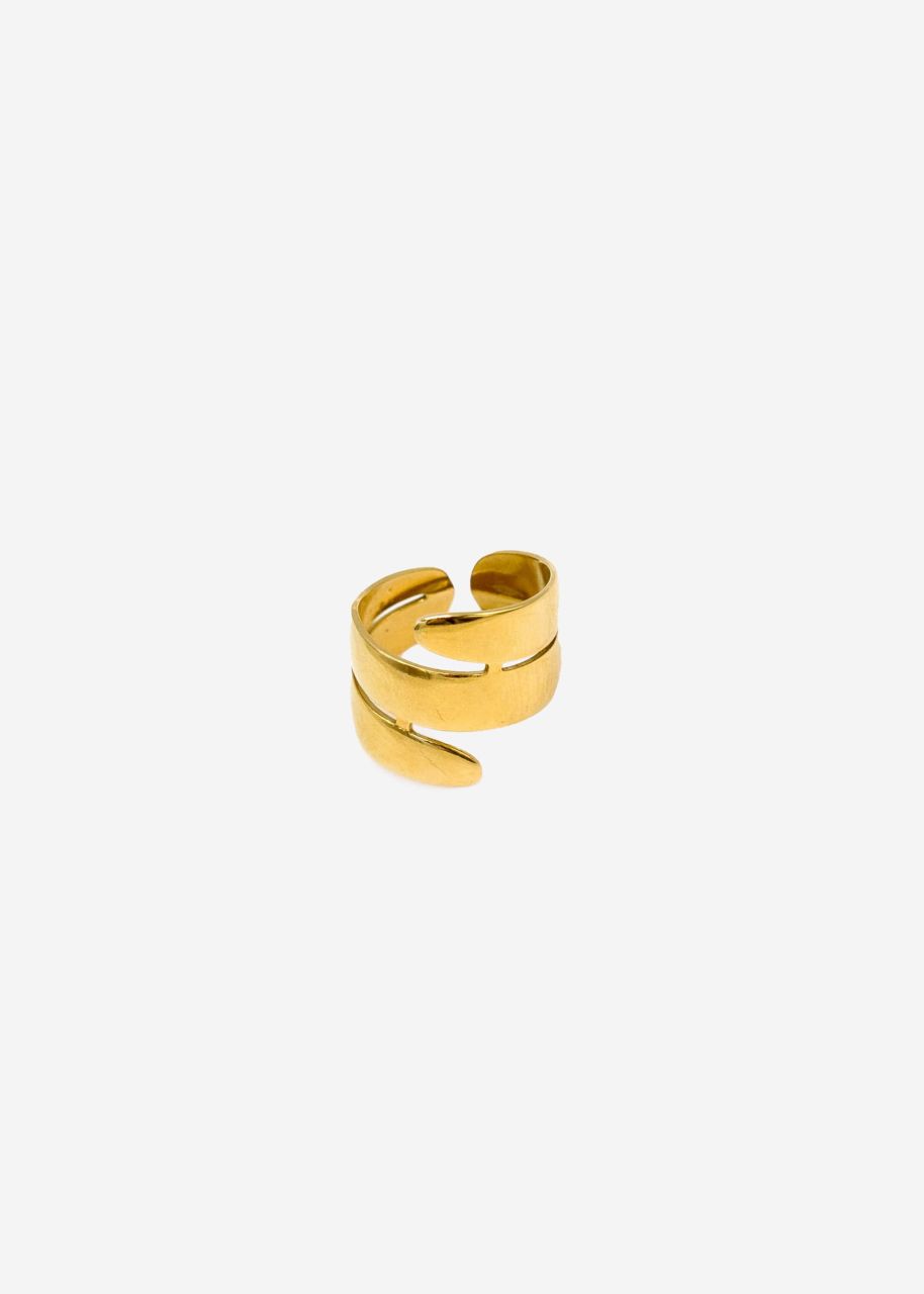 Wide looped ring, gold