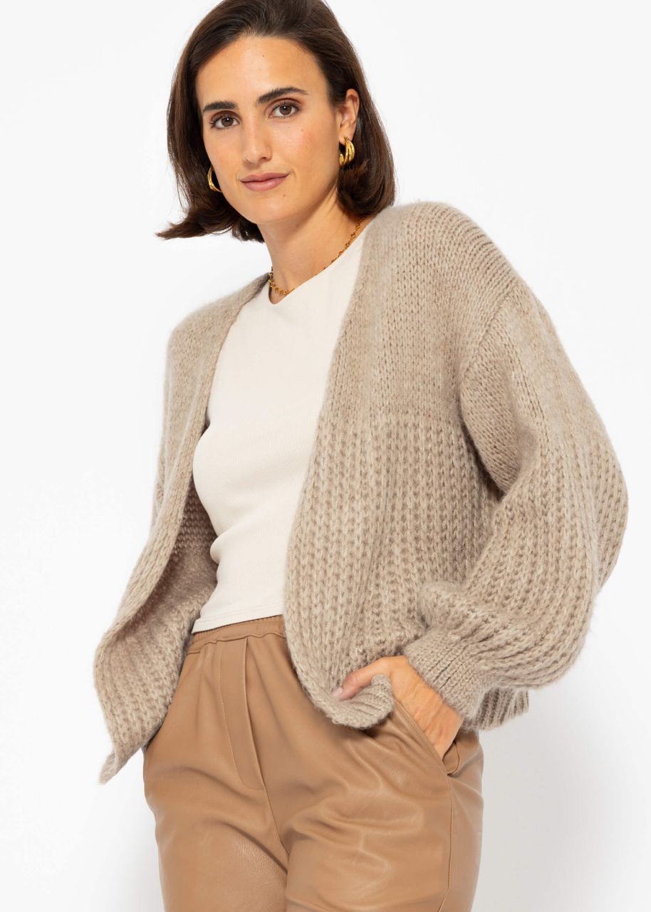 Cardigan with structure - beige