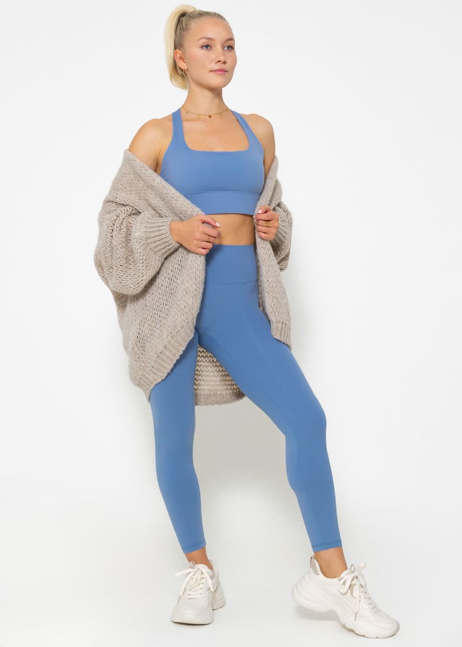 High waist sports leggings - blue