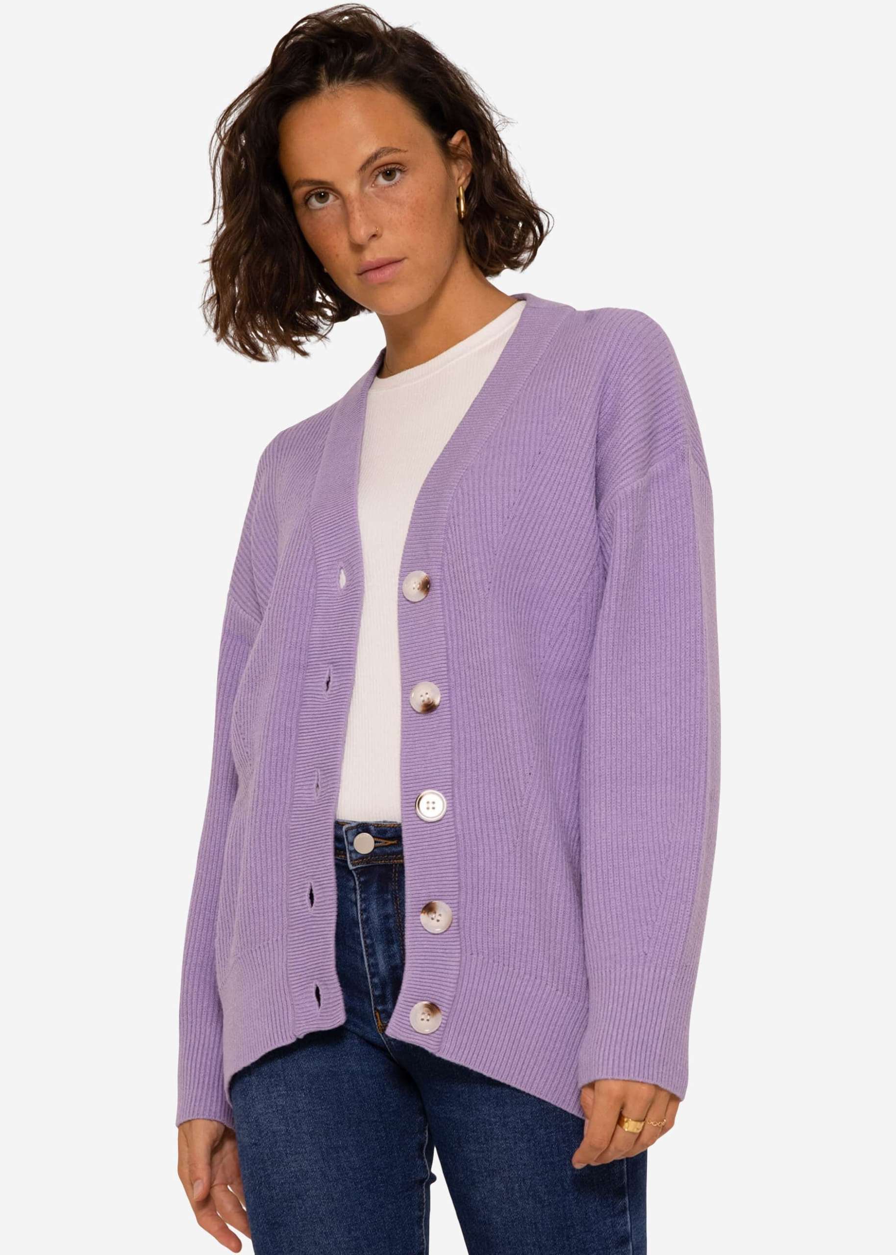 V-neck cardigan - lilac