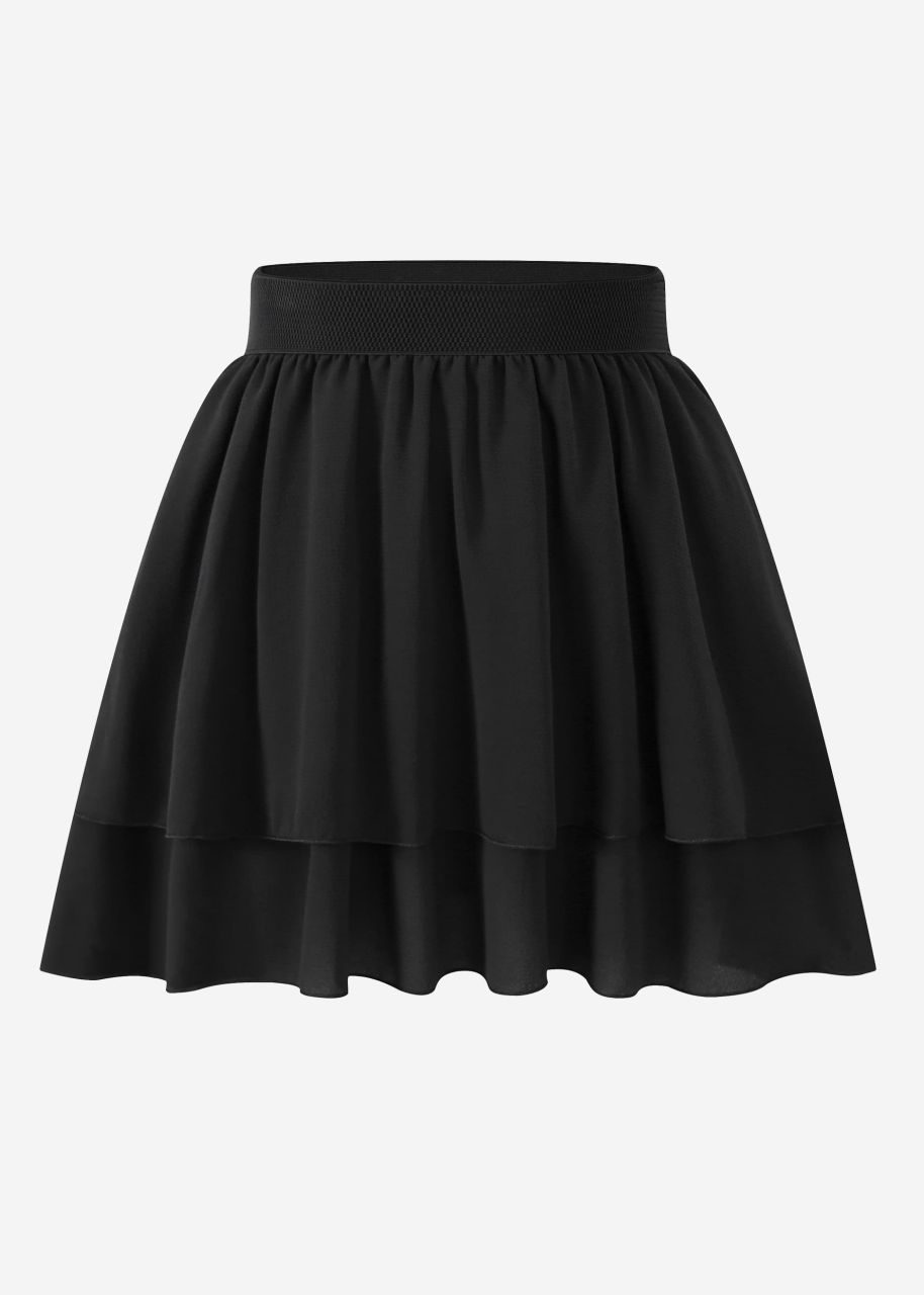 Flounces skirt, black