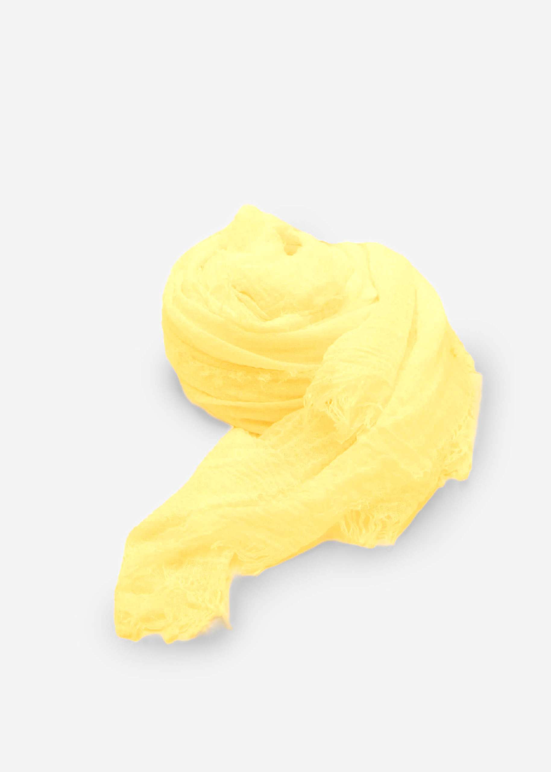 Muslin scarf - lemon yellow