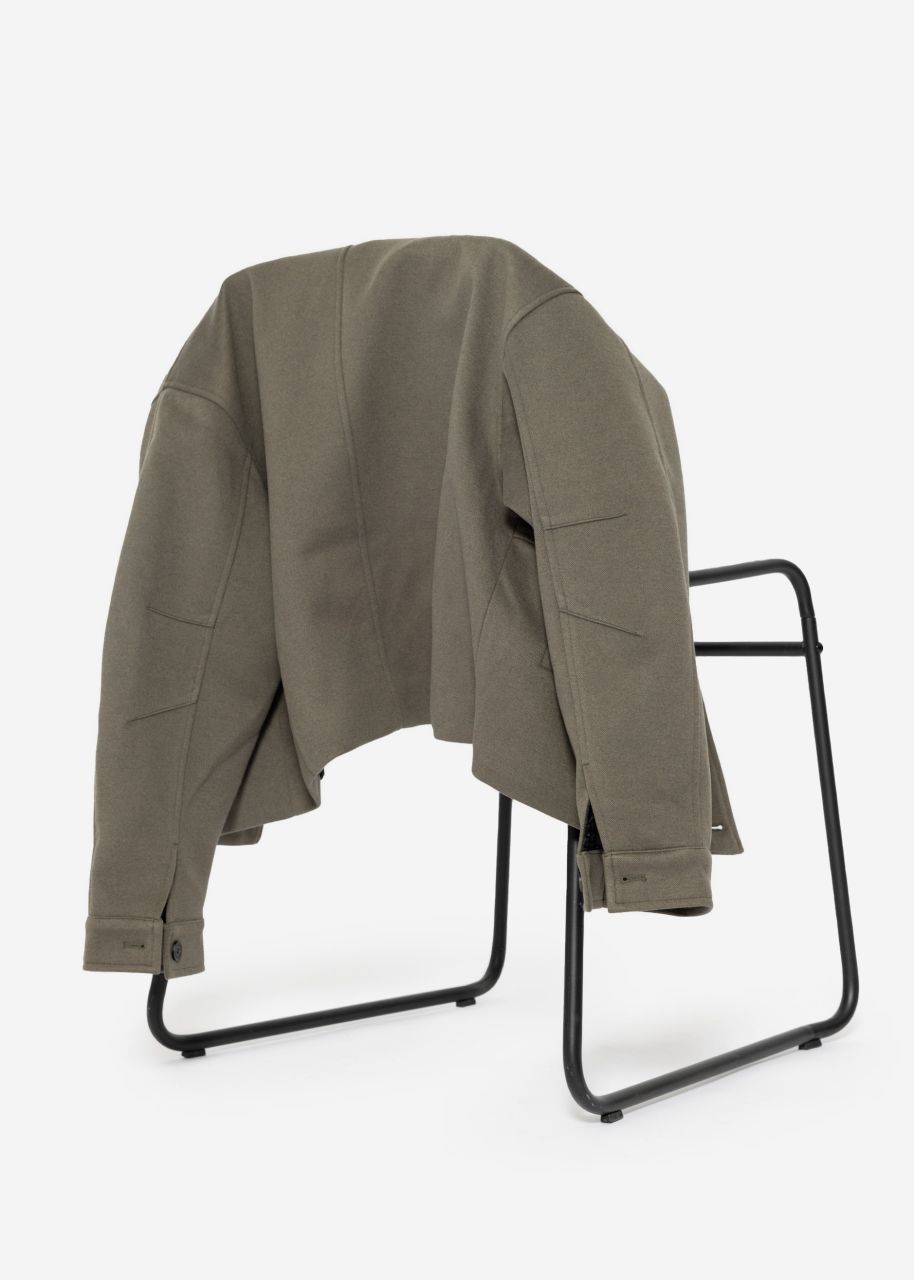 Short jacket with inner lining - khaki