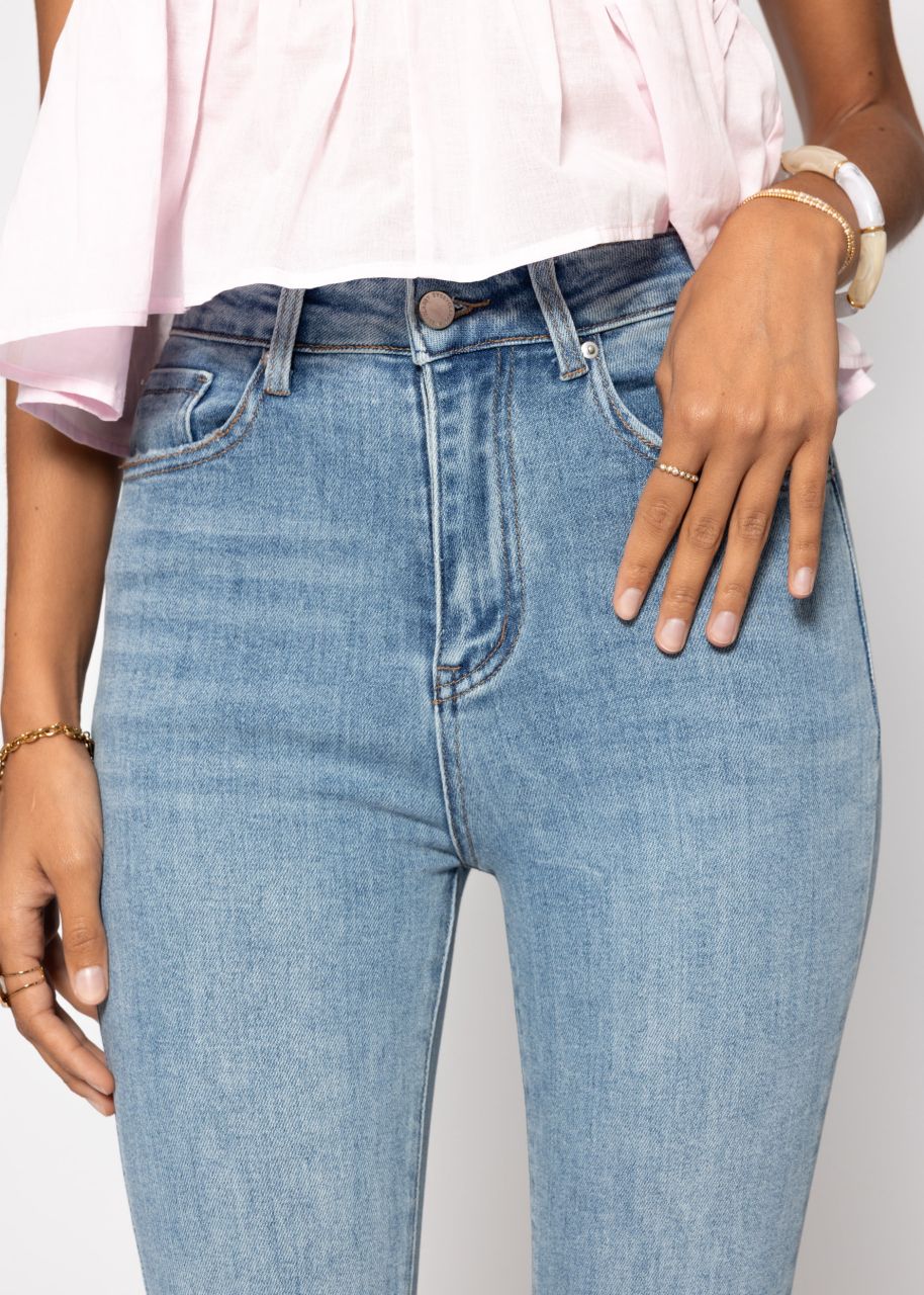 Highwaist skinny jeans - light blue
