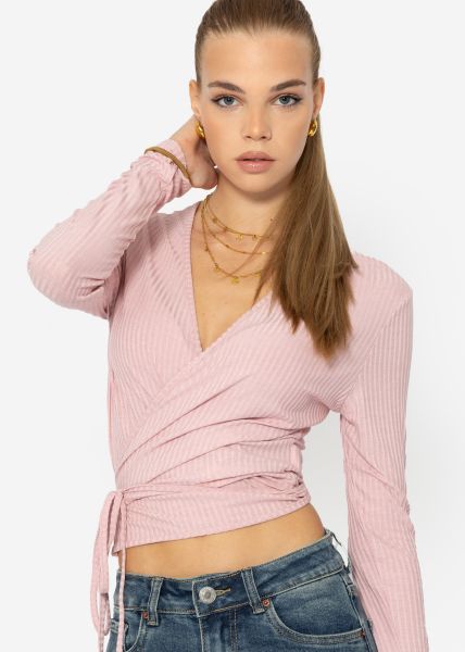 Wrap shirt, pink