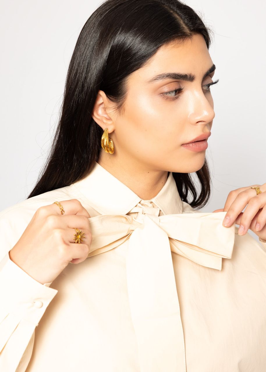 Flared blouse - butter yellow