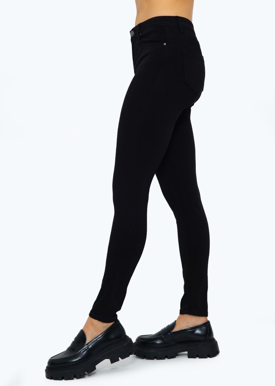 Stretchy push up jeans, black