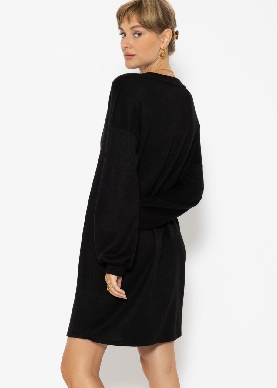 Super soft jersey dress in short - black