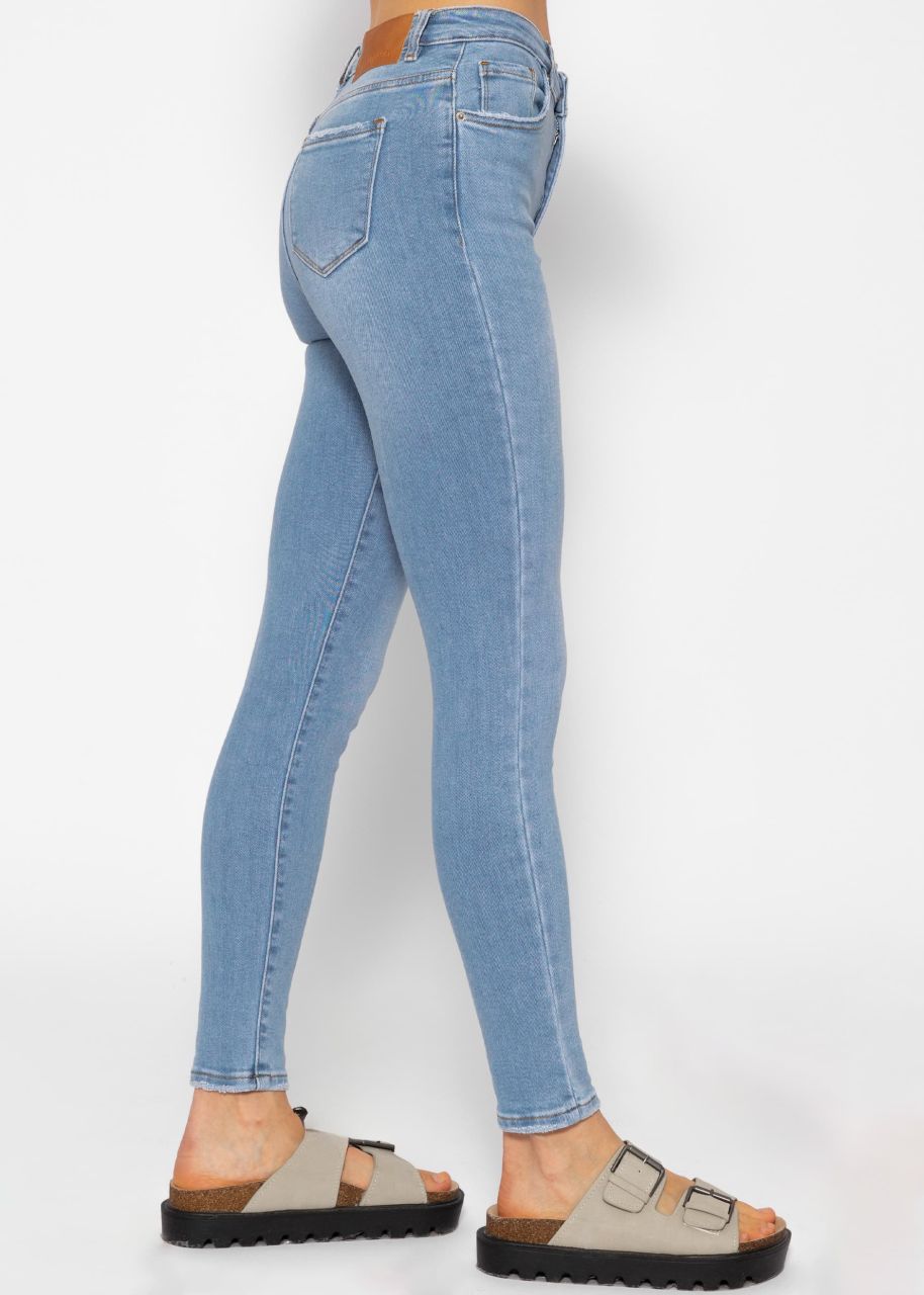 Highwaist skinny jeans - light blue