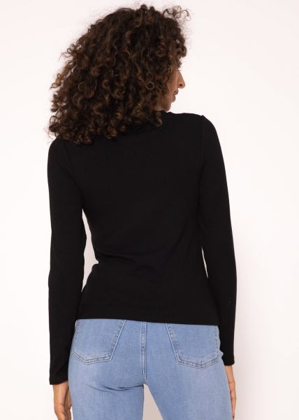 Loose long sleeve shirt - black