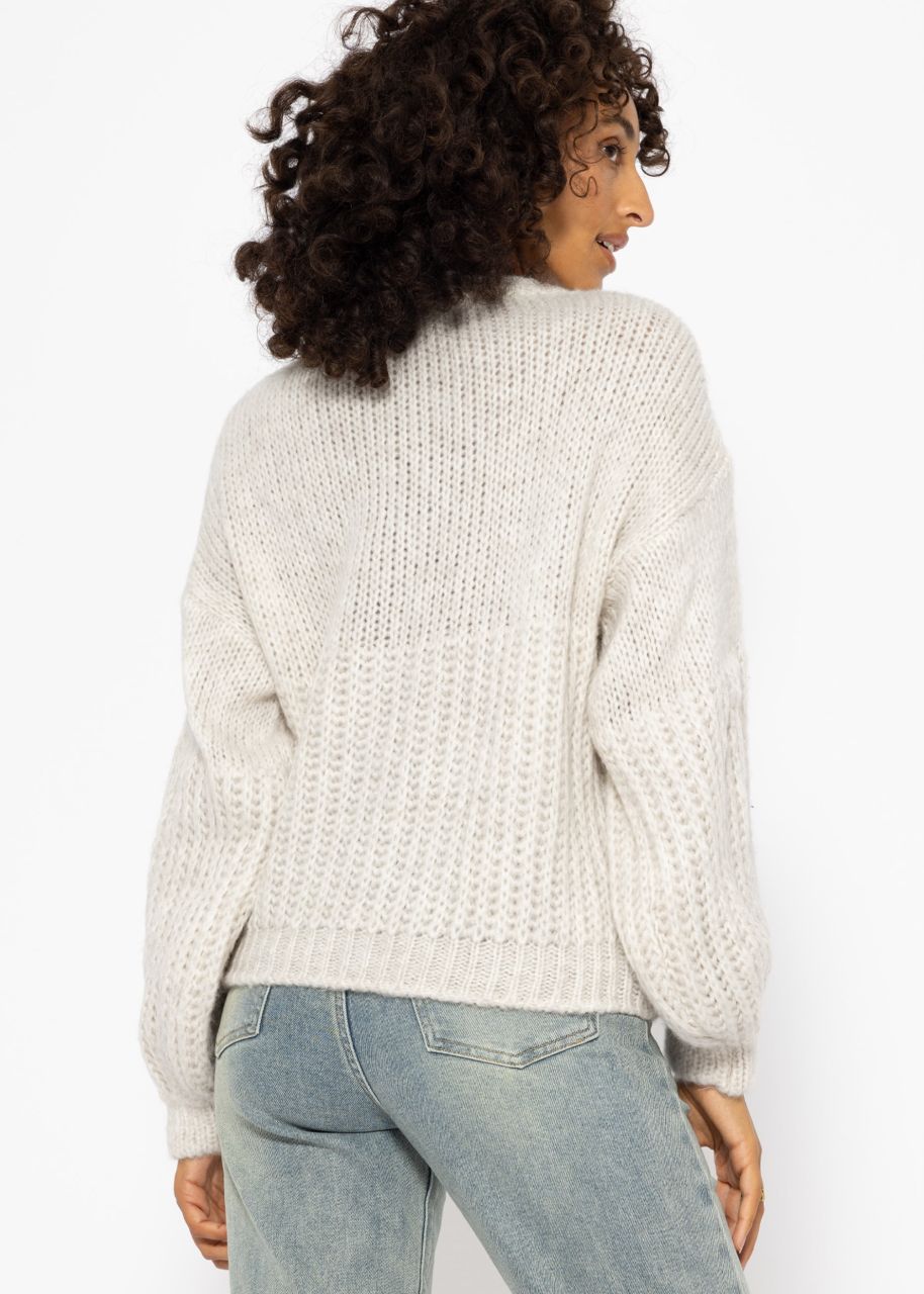 Sweater with structure - beige