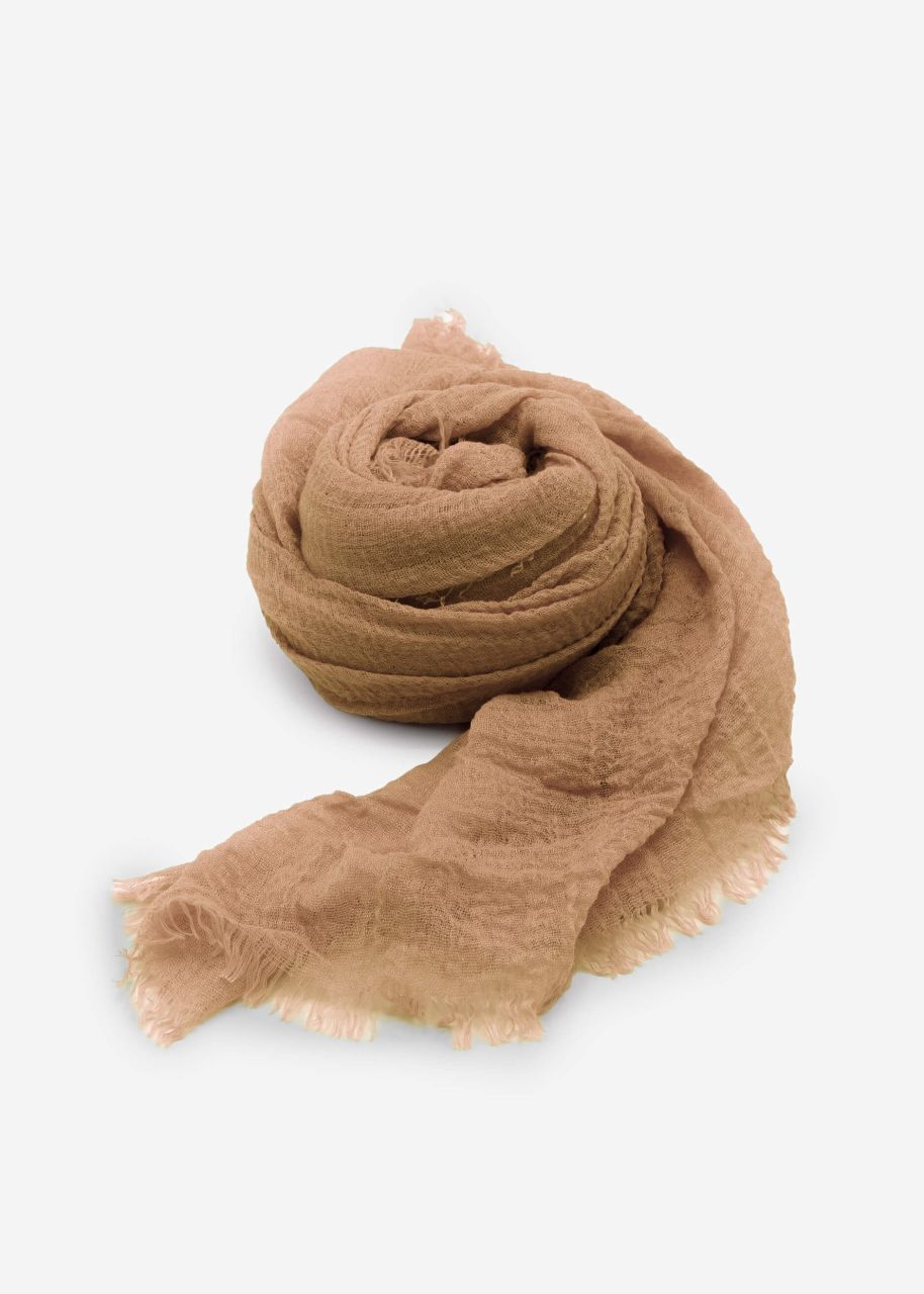 Muslin scarf - light brown