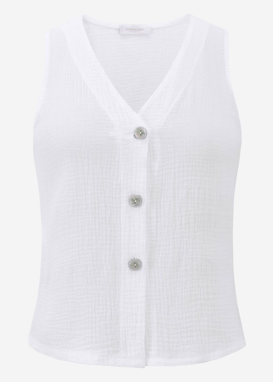 Muslin vest - white