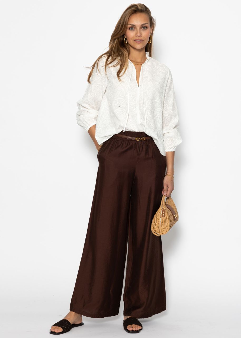 Cotton lace blouse - white