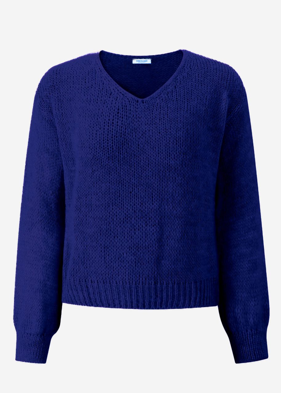 V-neck jumper - royal blue