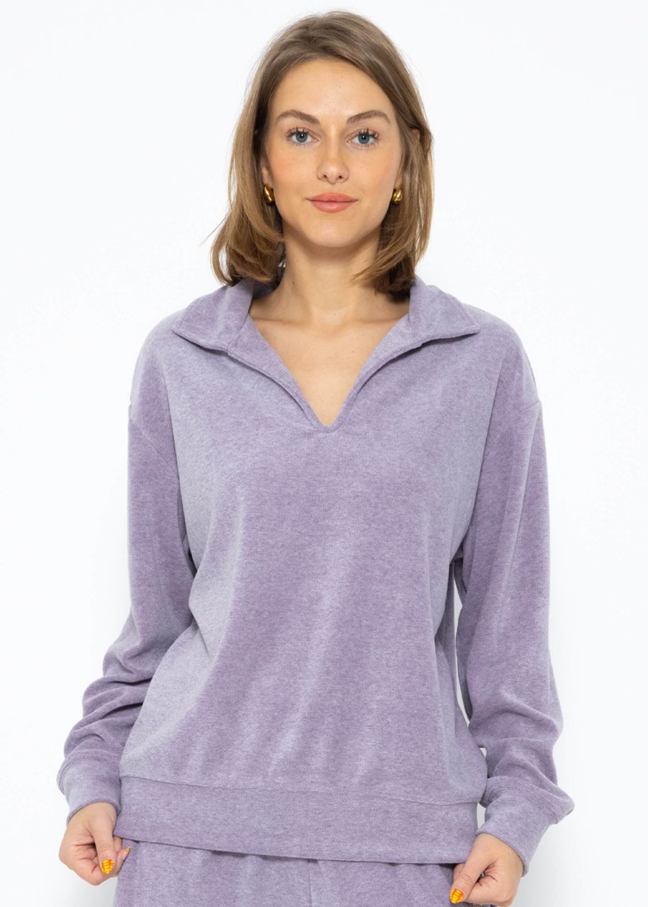 Terry sweater - purple