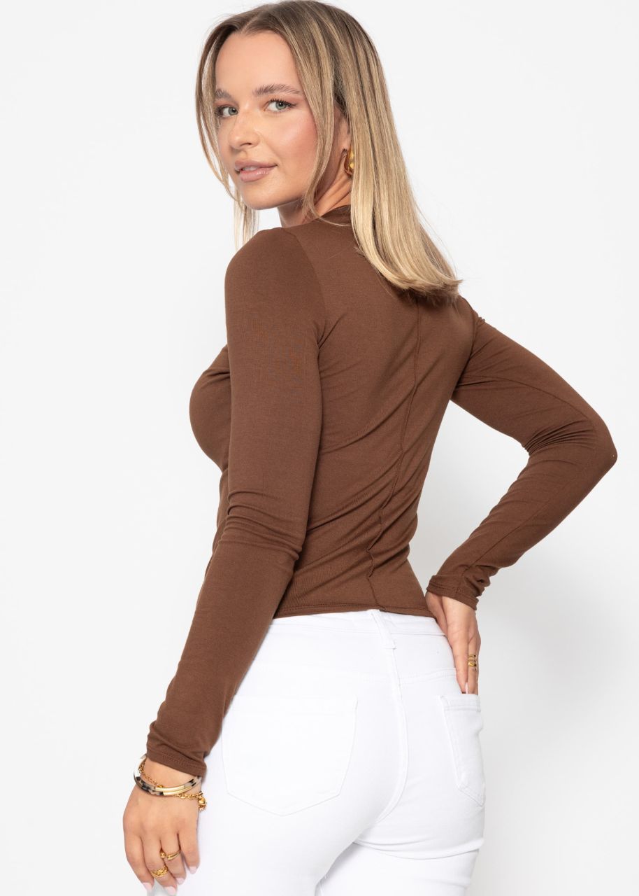 Long-sleeved shirt - brown