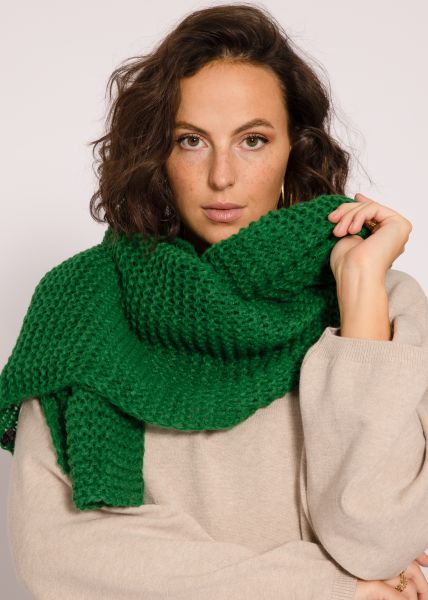 Knitted scarf, green