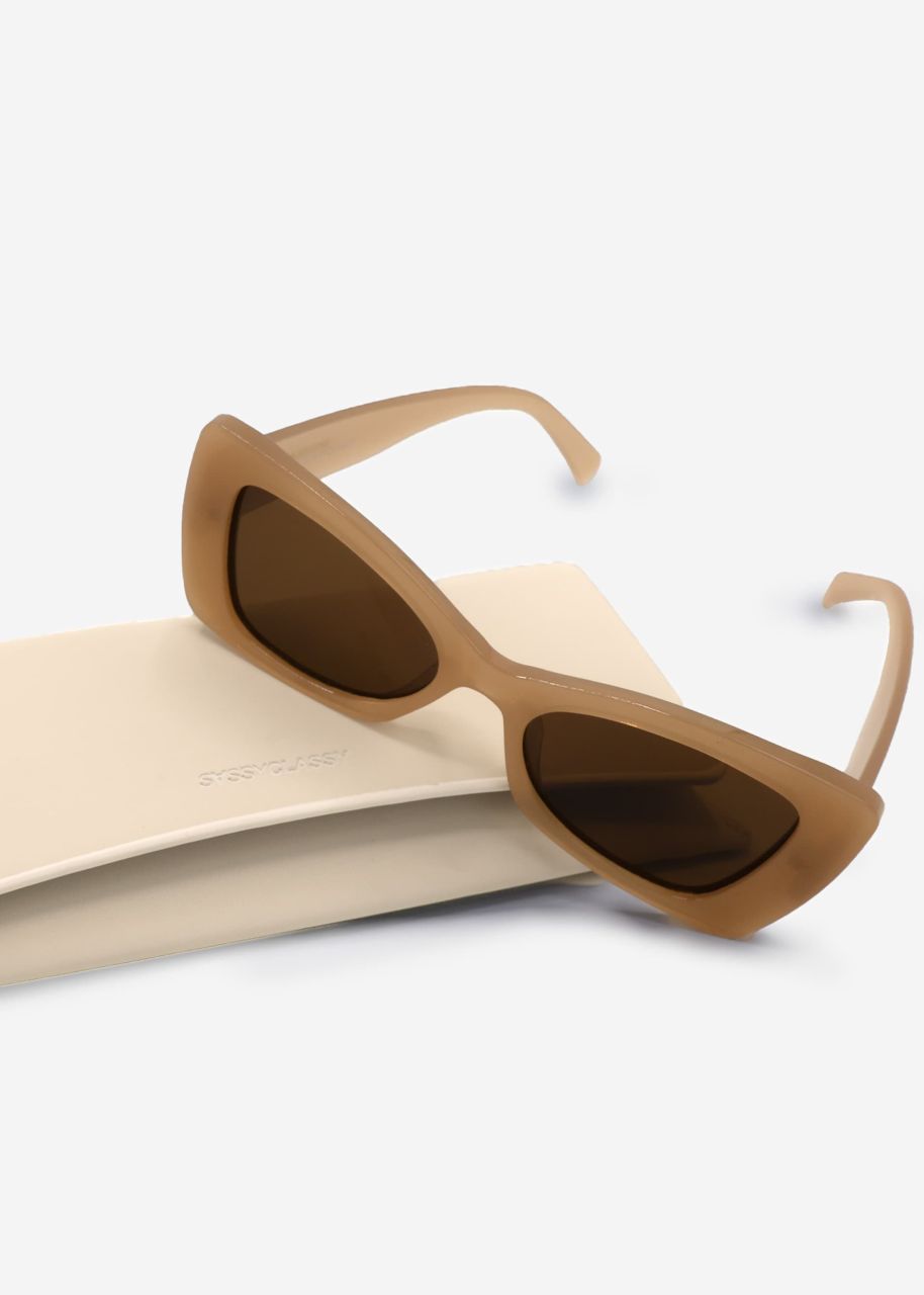 Square sunglasses - apricot