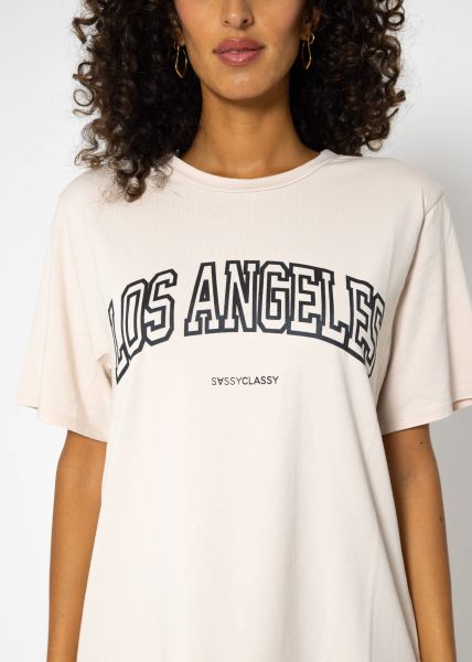 Boyfriend Shirt LOS ANGELES - beige
