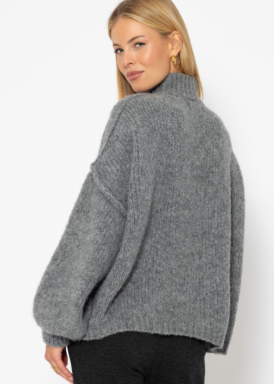 Jessica Haller Cosy oversized cardigan with buttons - grey