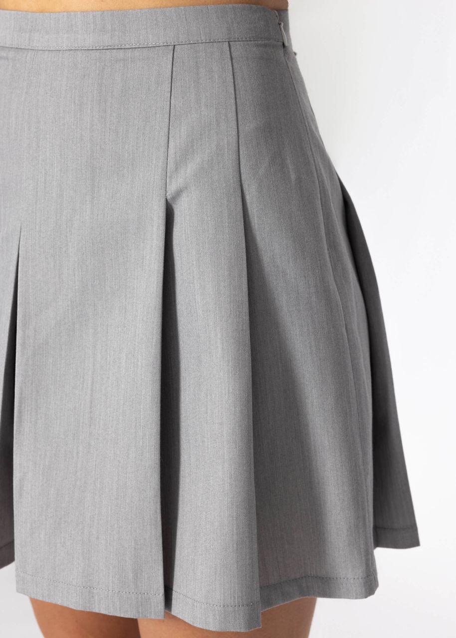 Pleated culottes - light grey