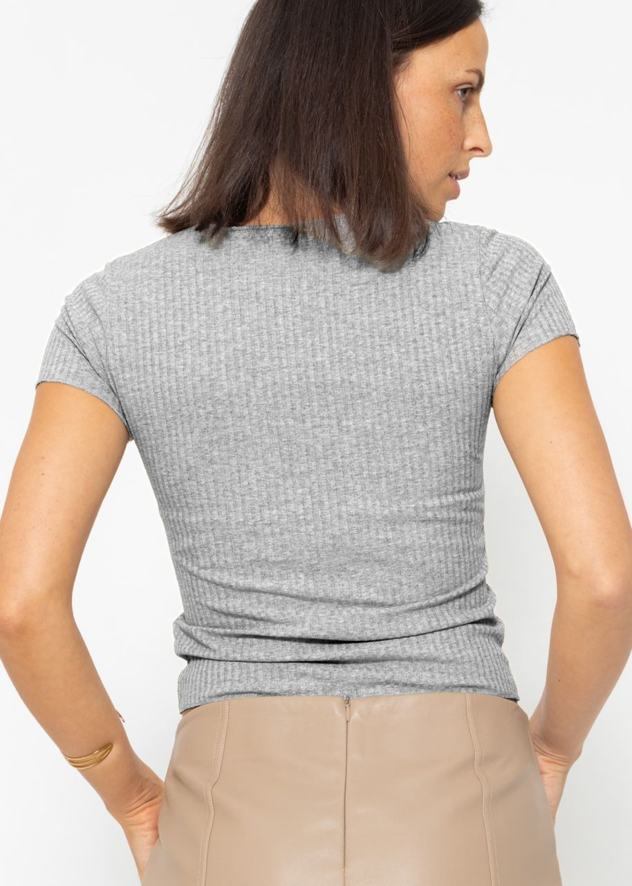 Crop shirt, gray