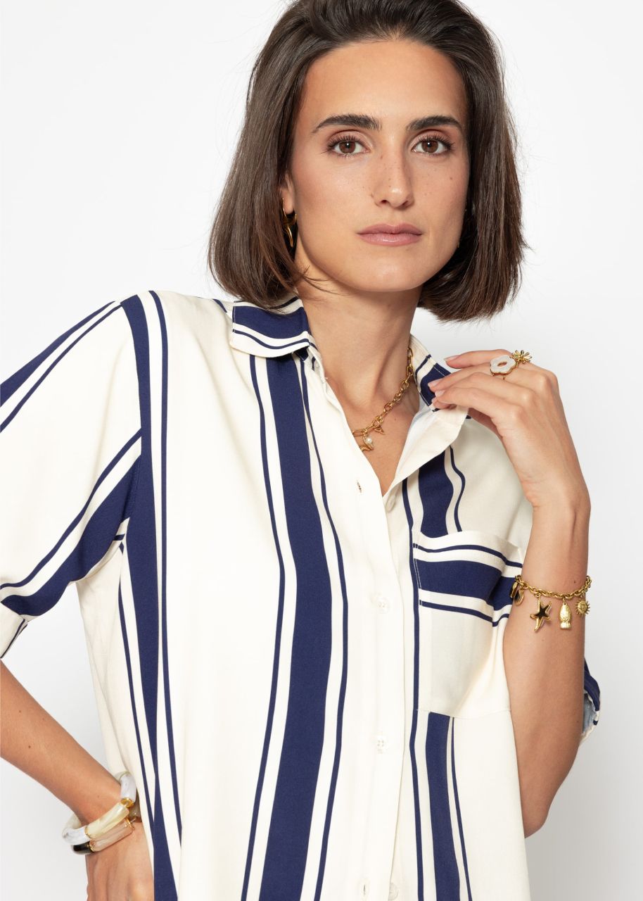 Striped blouse - dark blue