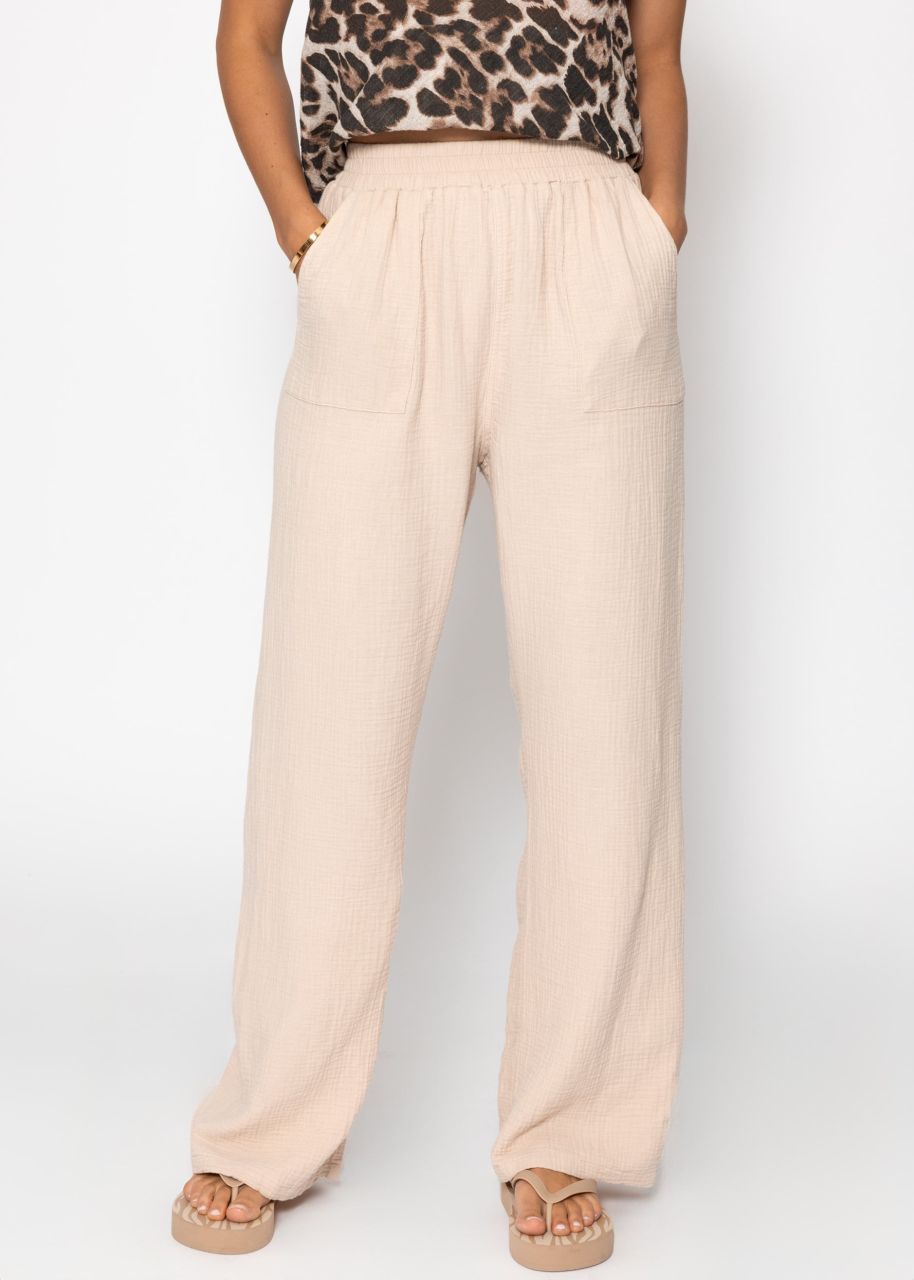 Muslin trousers - beige