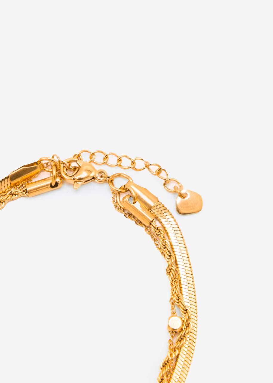 Triple layering bracelet - gold