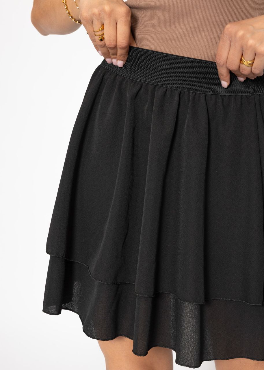 Flounces skirt, black