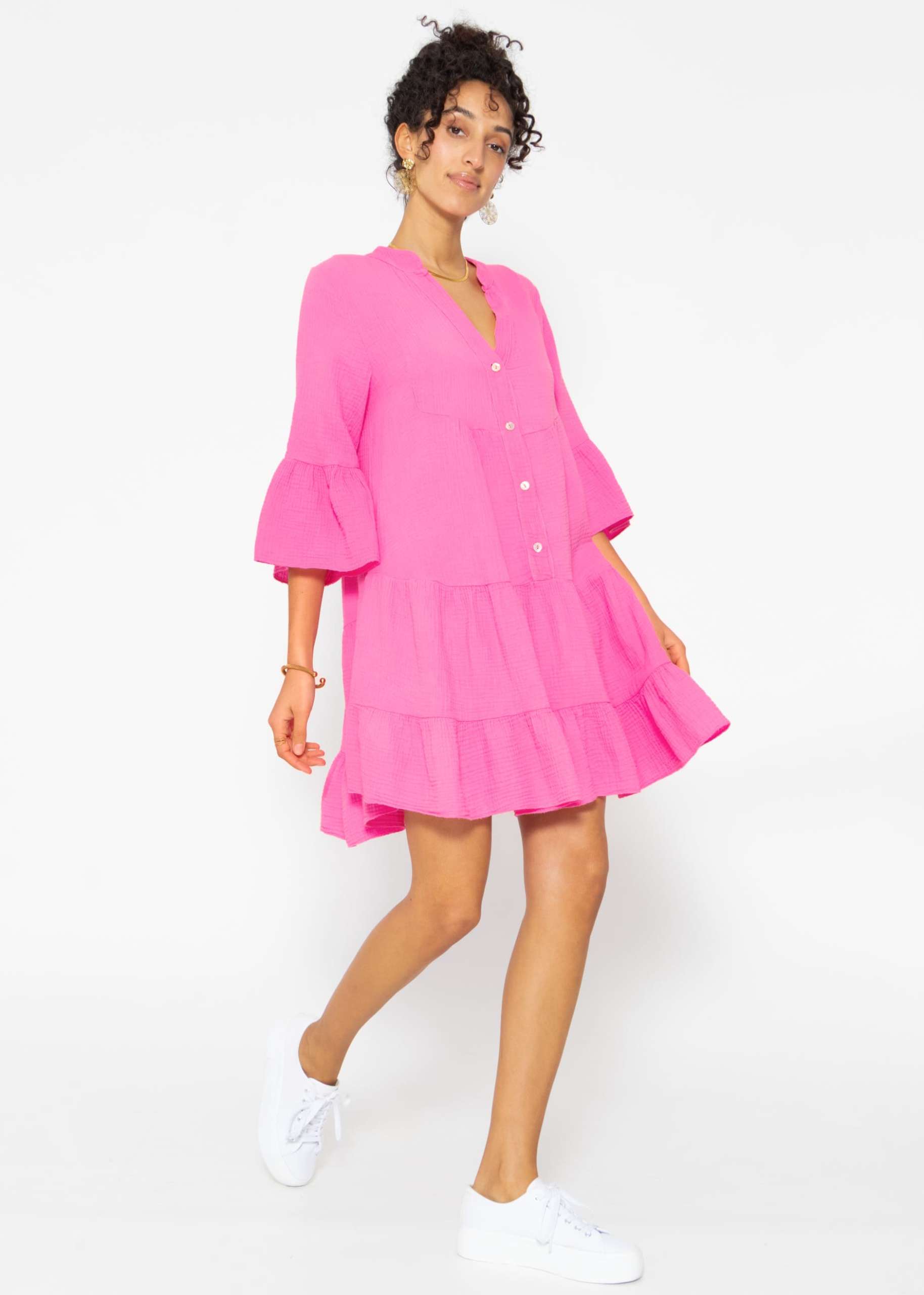 Muslin dress, pink