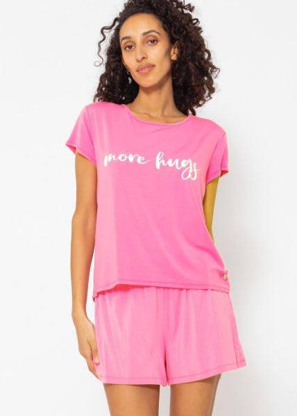 Pyjama shirt with print - pink
