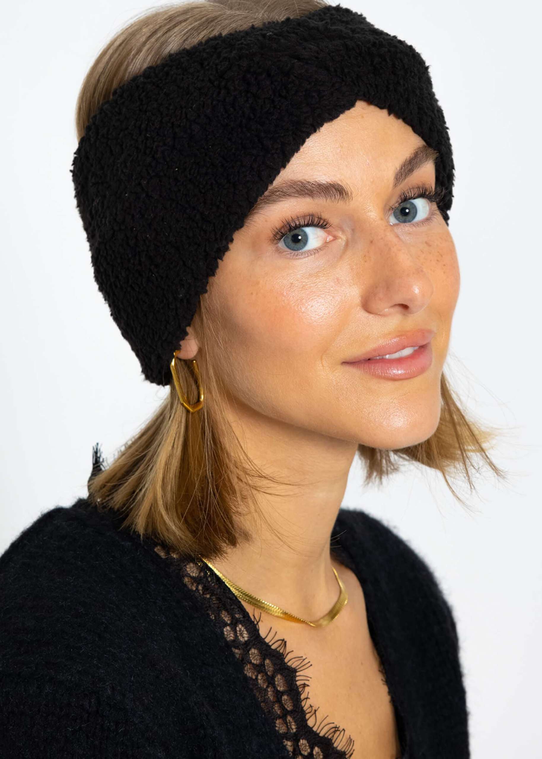 Teddy headband - black