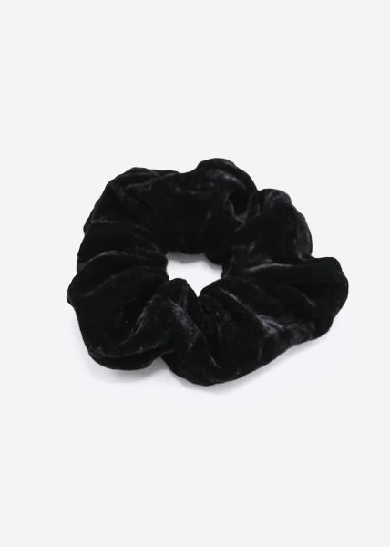 Velvet scrunchie, black